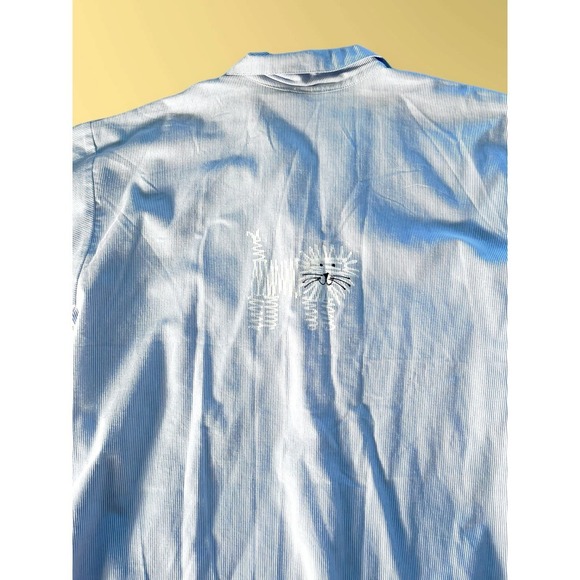 VTG Lauriejo Designs Sailor Strips Hand Painted Lions Novelty Blouse Women's XL - Picture 7 of 12